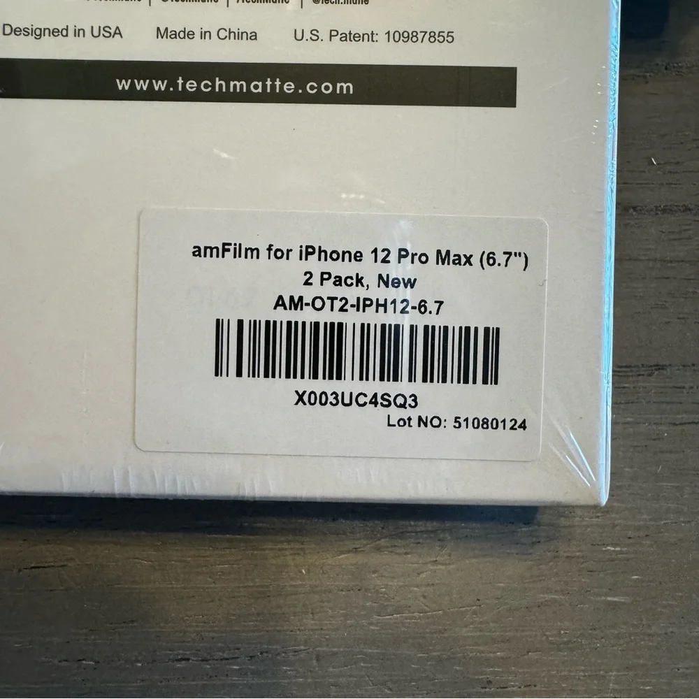 Tempered glass screen protector for iPhone 12 Pro Max.